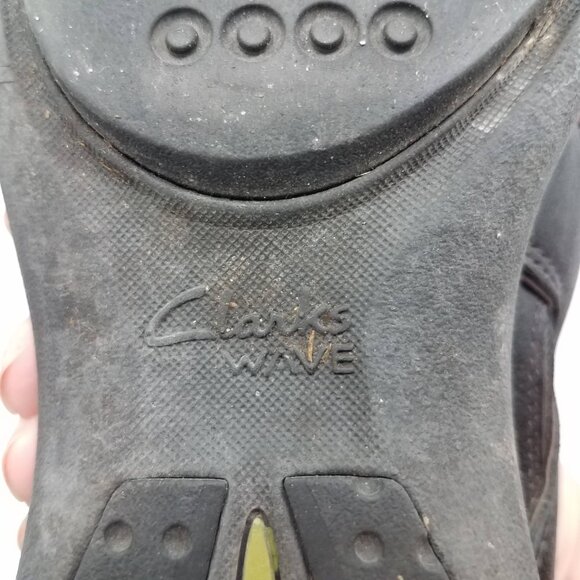 Clarks Wave Walk Womens Size 5.5 M Cruise Mary Jane Shoes Black Leather Comfort - Picture 10 of 10